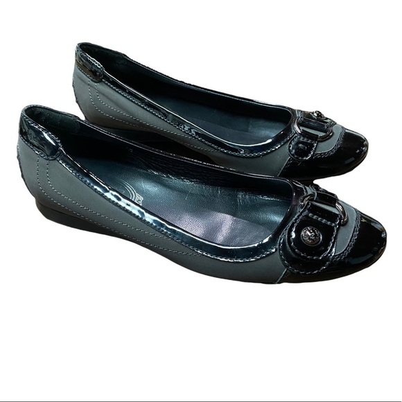 TOD’S Slip on Flat satin and Patent leather - Picture 1 of 8